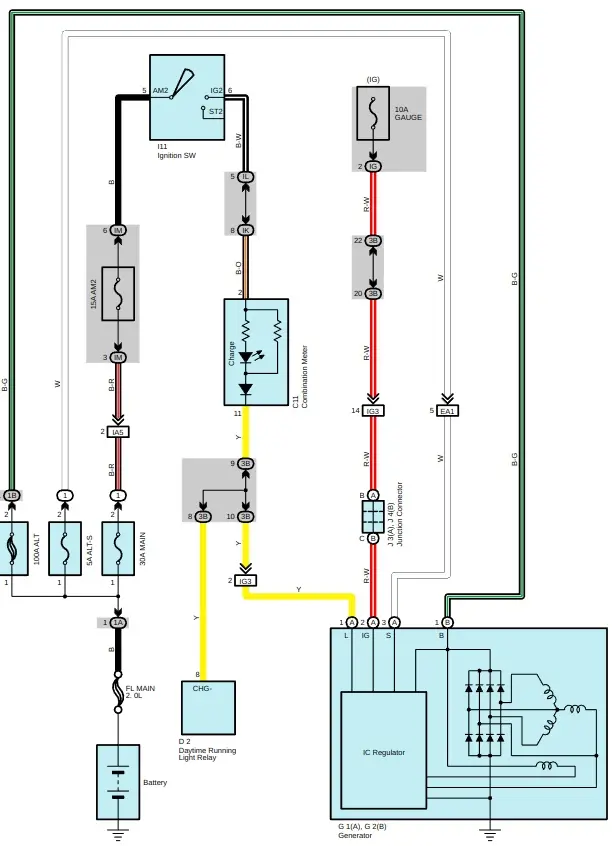 Схема генератора Toyota Matrix